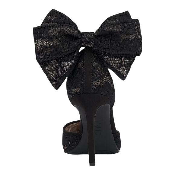 INC Women's Sanira Bow Lace Stiletto High Heel Pumps Black Size 9 1/2 - Picture 3 of 5